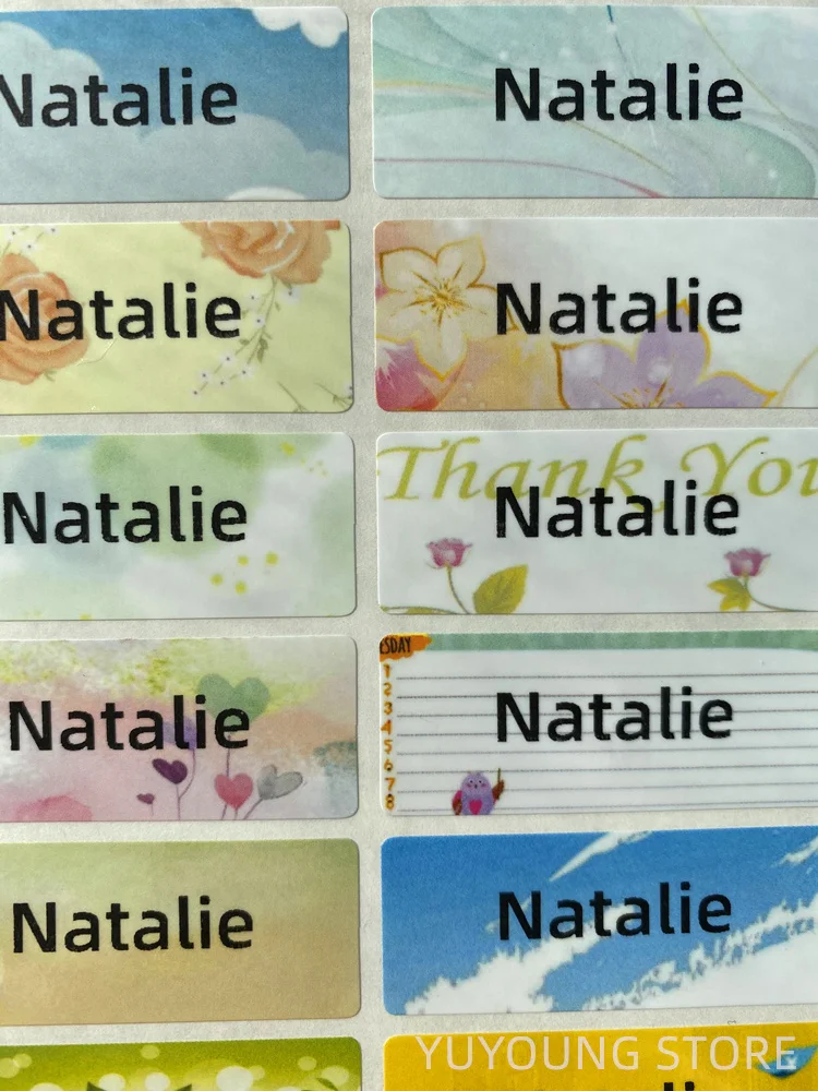 100 шт. наклейка с именем размера L на заказ s искусственный фон Водонепроницаемые