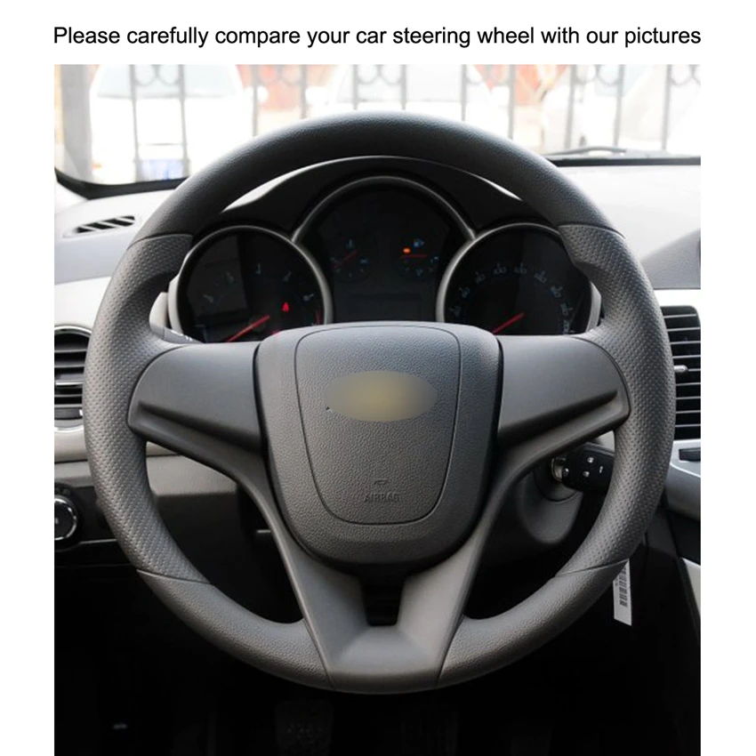 Handsewing Black PU Artificial Leather Steering Wheel Covers for Chevrolet Cruze 2009-2014 Aveo Orlando Holden Ravon R4 | Автомобили и