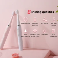 electric toothbrush couple ultrasonic adult non rechargeable soft hair automatic waterproof 2 brush head travel set