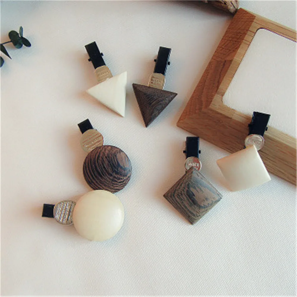 1 шт. ретро геометрический треугольный Круг алмазный Форма заколки для волос 2