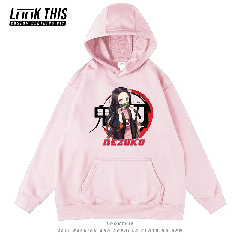 

Demon Slayer Kimetsu No Yaiba Anime Hoodie Boys Girls Outerwear Fleece Hooded Sweatshirt Children clothes Long sleeve Sportswear