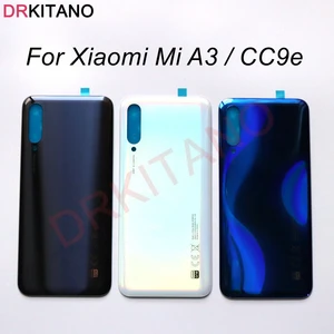 original new back glass cover for xiaomi mi a3 battery cover rear housing door case back panel shell replacement with adhesive free global shipping