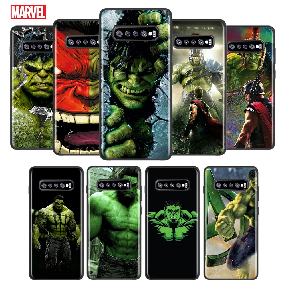 

Marvel Hulk Shockproof Cover for Samsung Galaxy S21 S20 FE Ultra Lite S10 5G S10E S9 S8 Plus Black Phone Case