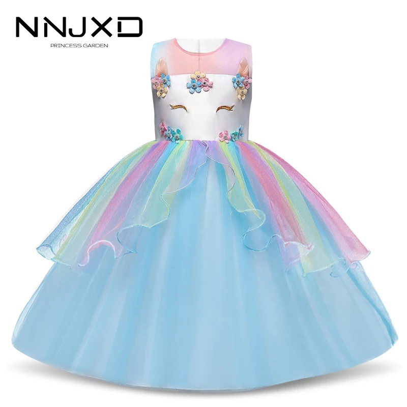 

Kids Dresses For Girls Floral Unicorn Party Dress Cosplay Costume Children Princess Dress bridesmaid dresses girls dress
