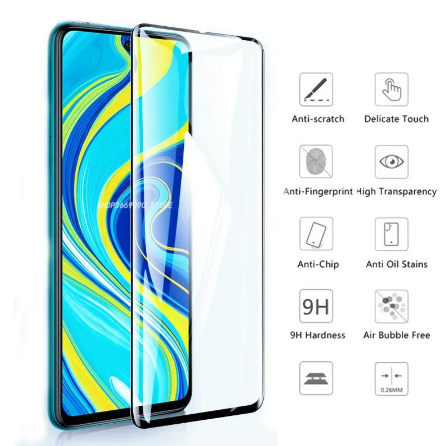 Full Tempered Glass For Xiaomi Redmi Red mi Note 9Pro Note 8 Pro 9Pro Max 8Pro 8t Screen Protector Glass