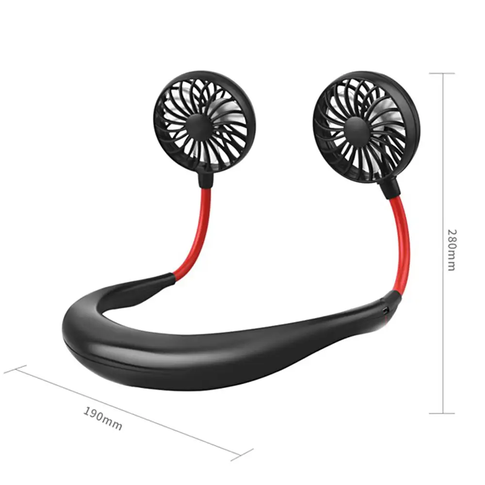 

Portable USB Portable Mini Fan Neck Fan Neckband With Rechargeable Battery Small Desk Conditioner Fans Handheld Air Cooler Fan