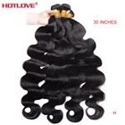 Малазийские пучки объемных волнистых волос 8-40 дюймов, 100% человеческие волосы, волнистые, 34 пряди, волосы естественного цвета, наращивание волос без Реми