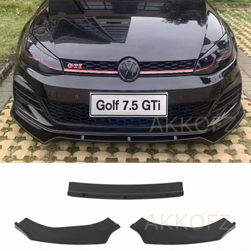 

FOR GOLF 7.5 MK7 / 7.5 RLINE/GTi/R spoiler bumper diffuser front lip body kit ABS material 3-stage for Volkswagen