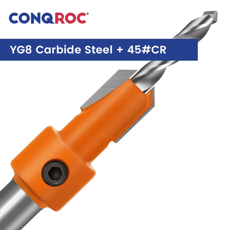 5 шт. YG8 твердосплавные Стальные сверла с потайной раковиной конические диаметр