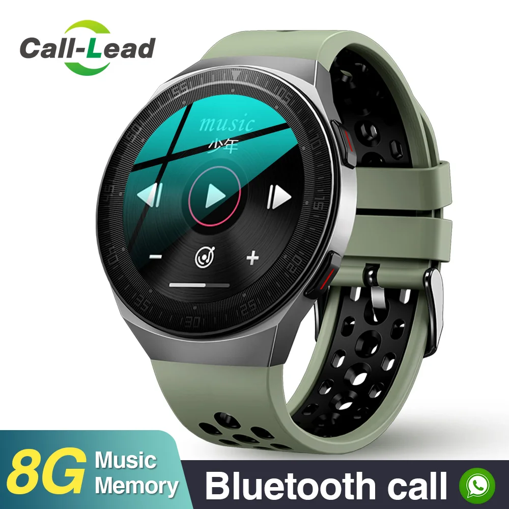 

M-t3 Smart Music Call Round IP67waterproof Smart Watch Music Player Clock Fitness Tracker Recording Men Women Sport Smart Watch