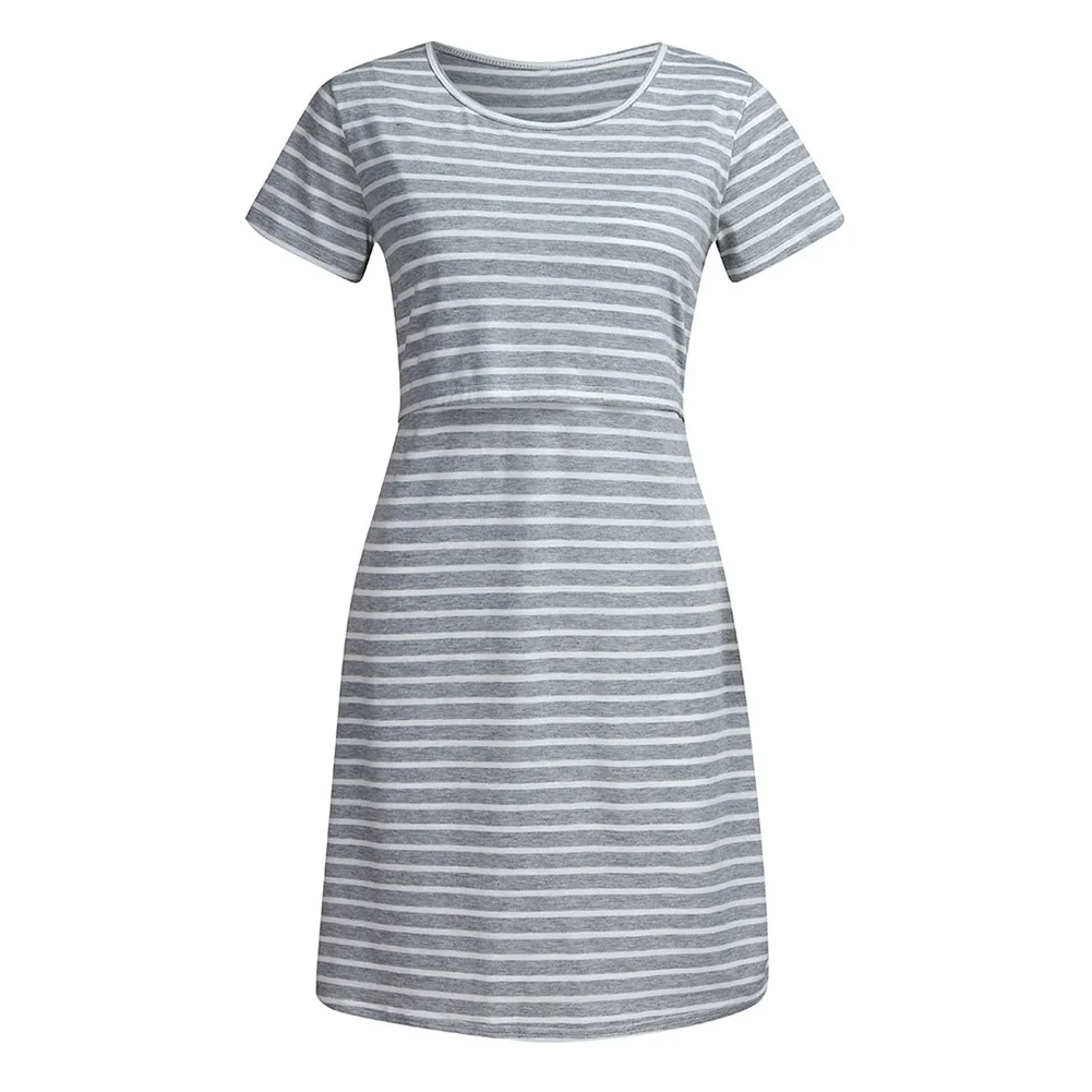 Многофункциональные полосатые платья для грудного вскармливания летнее платье