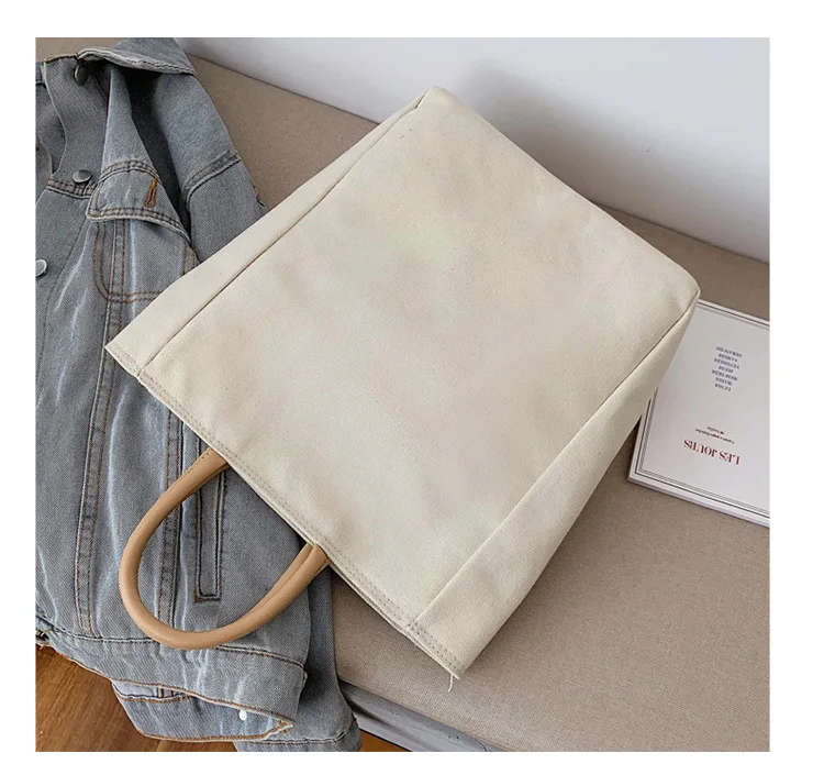 New fashion simple leisure Tote Bag student schoolbag large capacity canvas briefcase