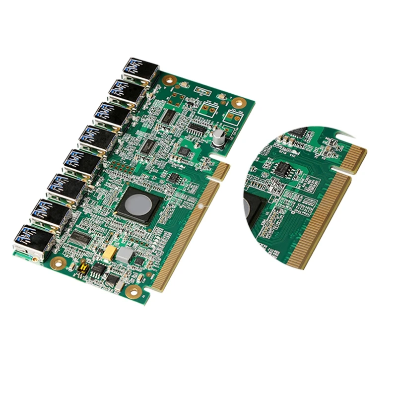 1 до 8 Pcie Miner Machine ie Card удлинитель Pci E 16X поворот портов Usb3.0 карты расширения Riser Btc Ltc