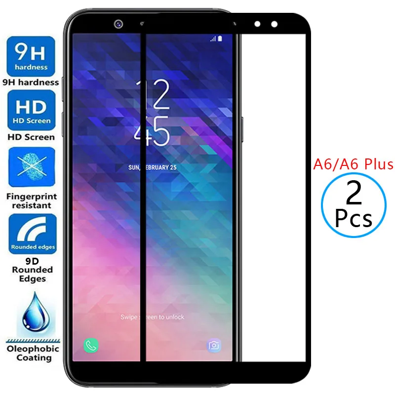 

Защитное закаленное стекло 9d для samsung a6 plus 2018, Защита экрана для samsung galaxy a 6 6a a6plus, защитная пленка для samsumg galaxi