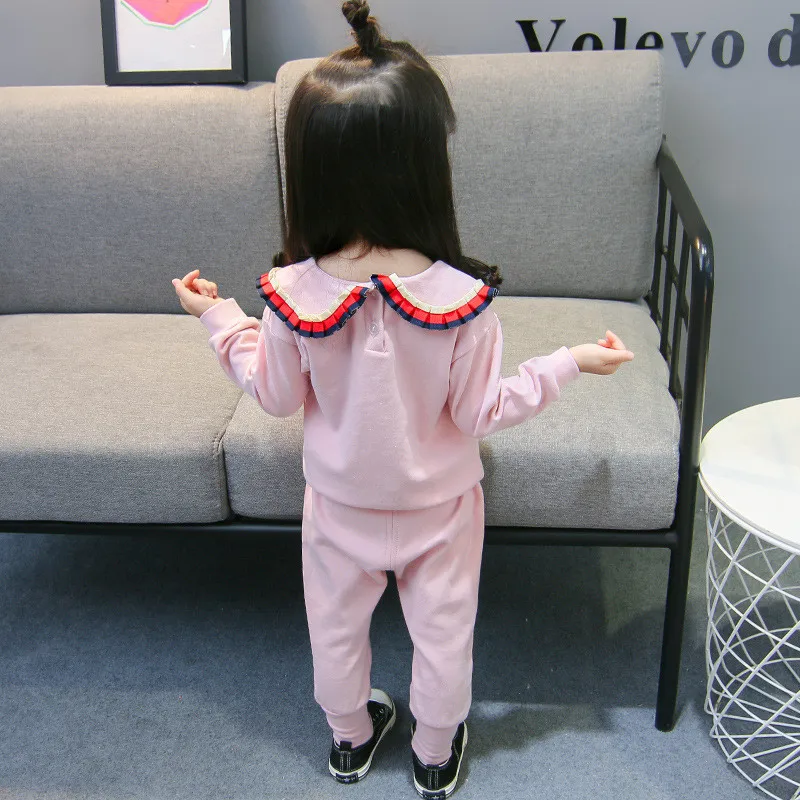 Комплекты одежды в школьном стиле для маленьких девочек топ с длинными рукавами