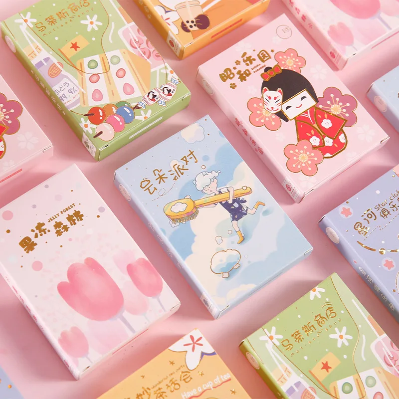 

27pcs/box Sweet fairy tale series Material Paper Cards for Deco Stationery Cards Stationery Notepad Sticky Notes