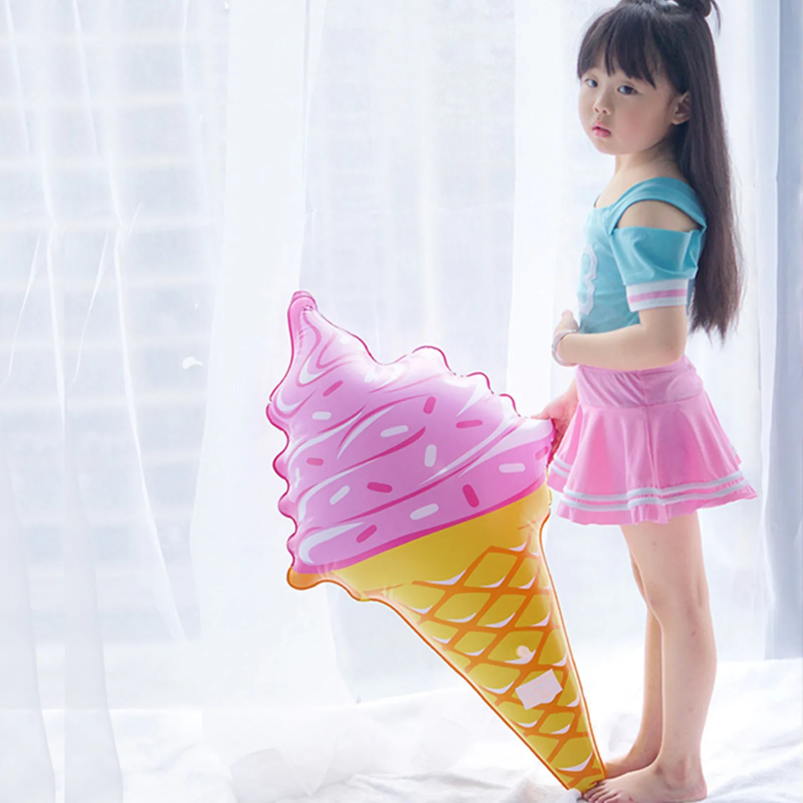 

Ice cream water inflatable toy swimming ring Outdoor Swimming Pool Ice Cream Inflatable Toy Swimming Ring polyester Outdoor Toy