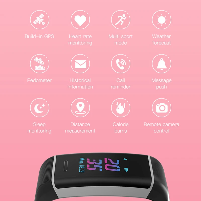 

GPS Smartwatch Fitness Bracelet Watch Tracking Monitor Waterproof Pedometer VH99