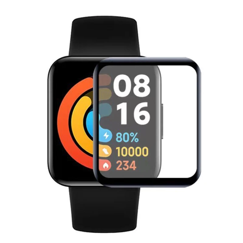 

Мягкая защитная пленка, подходит для умных часов Xiaomi Redmi Watch 2, полное покрытие, защита экрана, аксессуары с закругленными краями