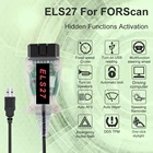 Автомобильный диагностический инструмент ELS27 для Ford, Mazda, Lincoln, Mercury, ELM327, USB, OBD2, HS, MS, CAN Forscan