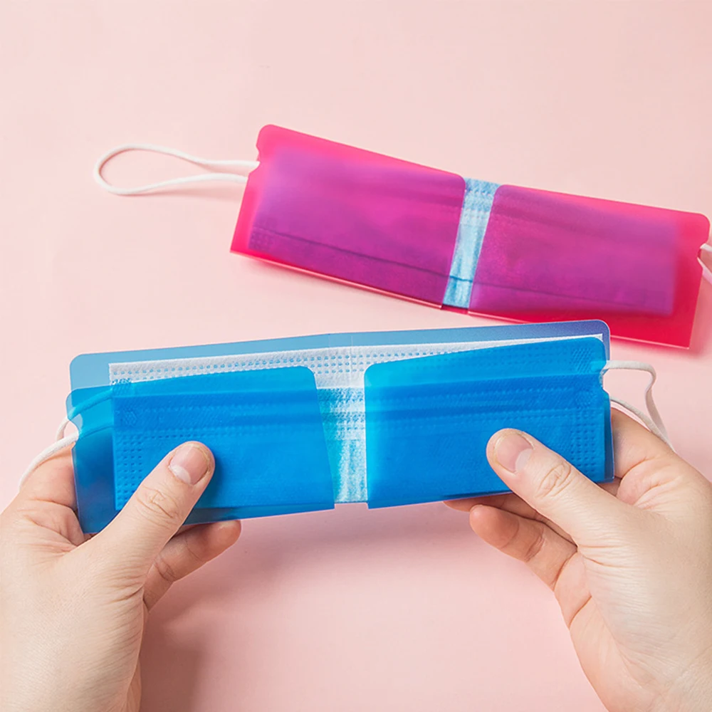 5 шт. зажим для маски портативный пластиковый мини складной держатель контейнер