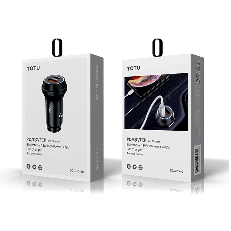 TOTU PD QC3.0 быстрое двойное USB Автомобильное зарядное устройство для мобильного телефона адаптер быстрая зарядка автомобильное USB зарядное устройство для телефона для iPhone samsung Xiaomi