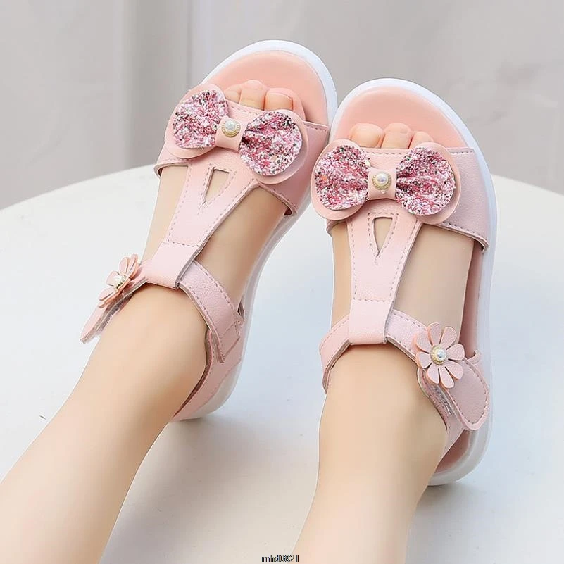 Сандалии Детские с мягкой подошвой босоножки принцессы для маленьких и больших