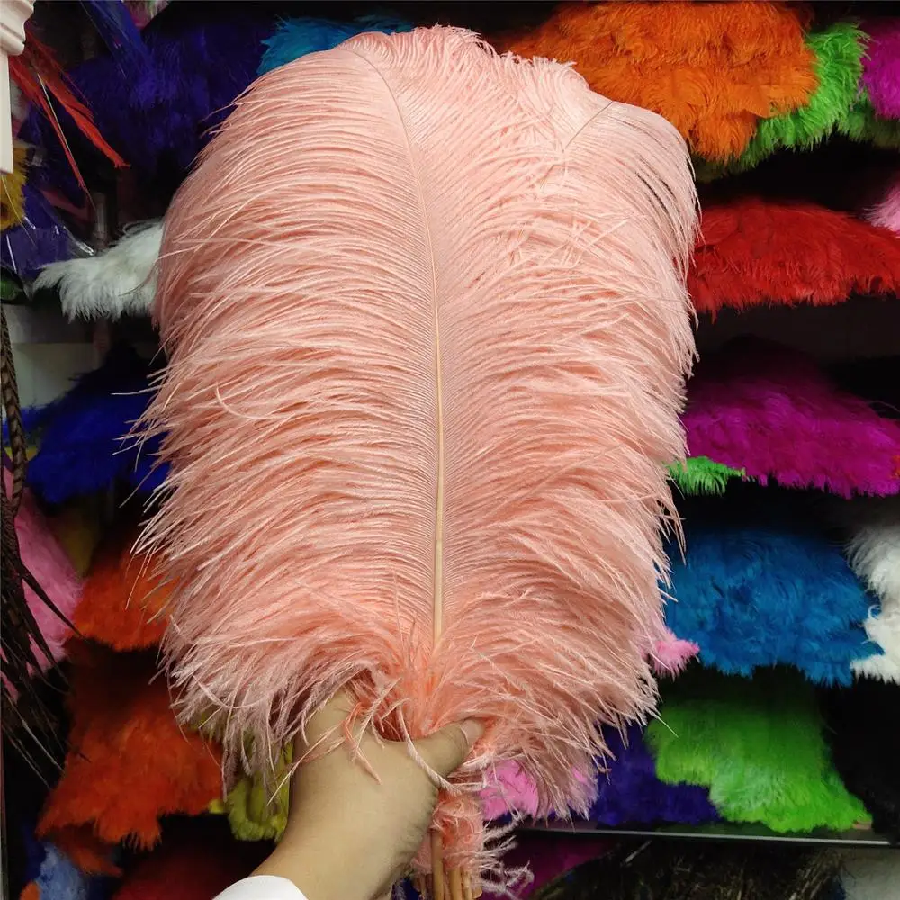 Лидер продаж! Новинка 100 шт. красивые страусиные перья с порошковым покрытием 50 55