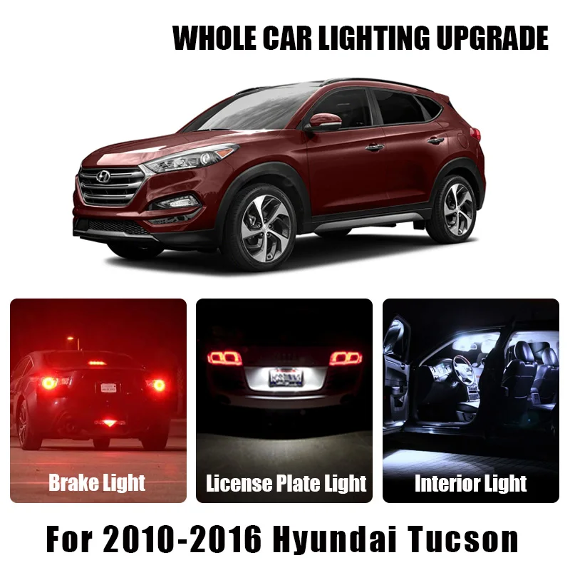 Автомобильный внутренний светодиодный фонарь задний для номерного знака Hyundai