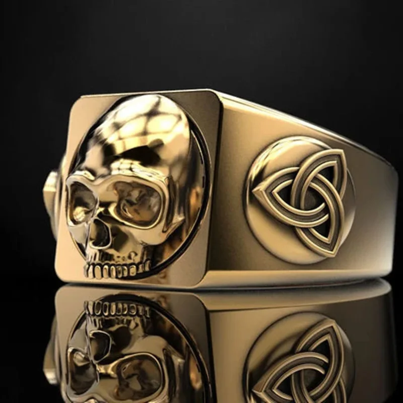 Модные ювелирные кольца кольцо Ghosthead мужское кольцо|Кольца| |