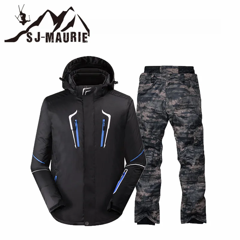 color6 SJ-Maurie мужской лыжный костюм, куртка для сноуборда и штаны, костюм, комплект ветронепроницаемой водонепроницаемой зимней уличной спортивной одежды, зимний костюм, теплый - Цвет: color6