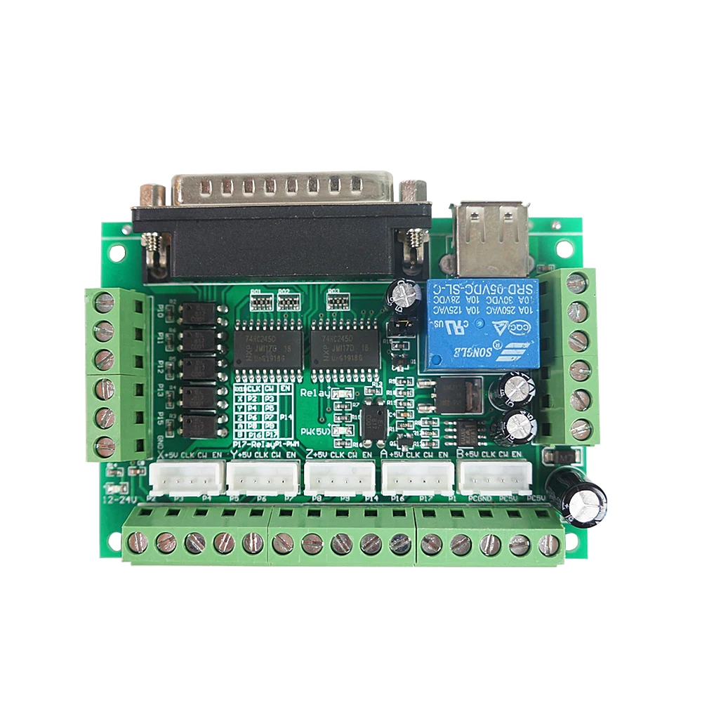 Интерфейсная плата маршрутизатора с ЧПУ MACH3 5-осевой Драйвер шагового двигателя