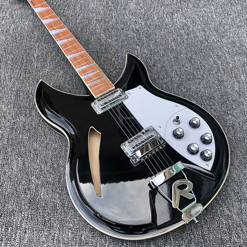  Высокое качество 6 строка Электрогитары Ricken 381 черная краска бесплатная