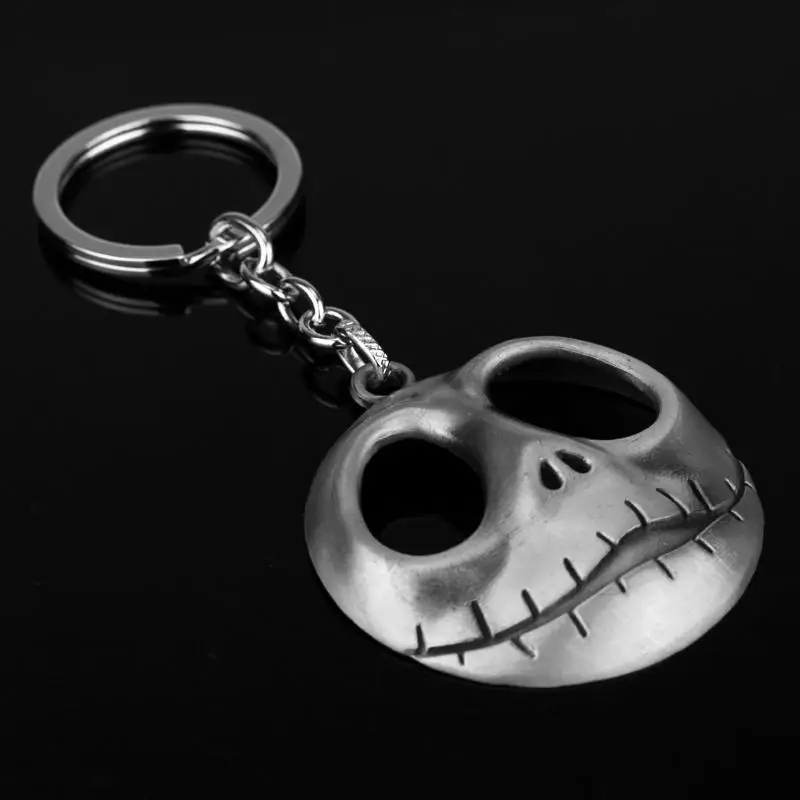 

Nightmare Before Christmas Pumpkin King Keychains Santa Jack Mask Key Chain Skull Head Skellington Men Key Chain Keyring