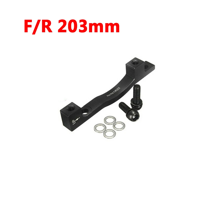 Black F-R203mm MTB велосипедный дисковый тормоз адаптер алюминиевый Маутейн велосипед дисковый тормоз ротор крепление передний задний суппорт 180/203 мм Аксессуары для велосипеда PM-PM - Цвет: Black F-R203mm