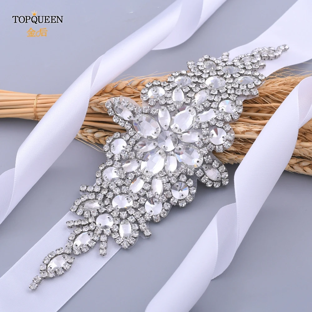 TOPQUEEN S01 блестящее свадебное платье с ремнем драгоценными камнями ремни для