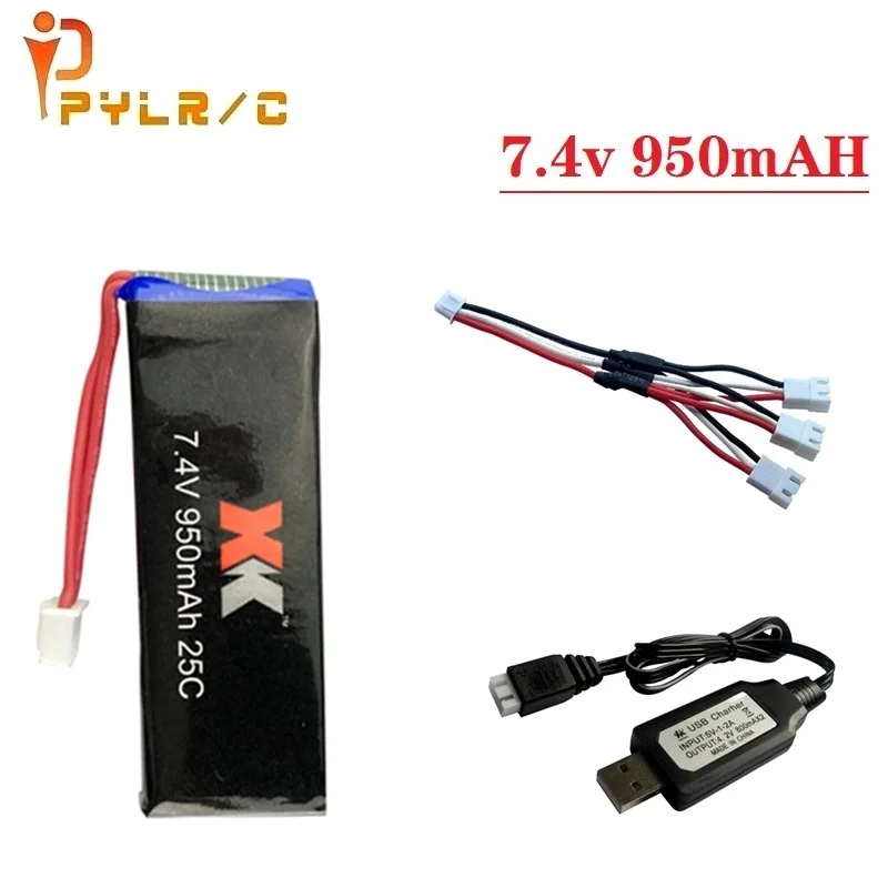 

Original 7.4V 950mAh Lipo Battery and charger For WLtoys XK X251 RC Quadcopter Helicopter Spare Parts for 7.4v drone battery