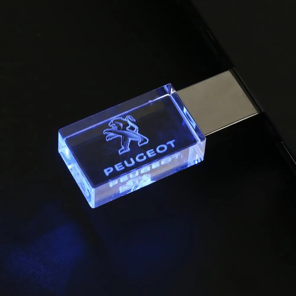 JASTER Peugeot crystal metal USB флешка Флешка 4 ГБ 8 16 32 64 Гб 128 Внешняя карта памяти u диск|USB