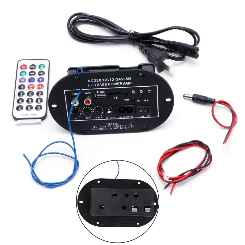 Автомобильный комплект 30 Вт Bluetooth Сабвуфер Hi-Fi усилитель басов плата аудио TF USB 220