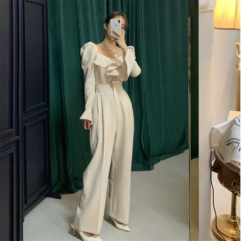 Женские повседневные Простые прямые брюки Alien Kitty шикарные однотонные полной