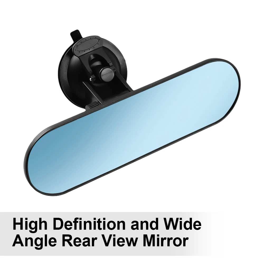 

220*65mm Rear View Mirror Universal Car Truck Mirror 360degree Adjustable Interior RearView Mirror with Suction Cup for Auto