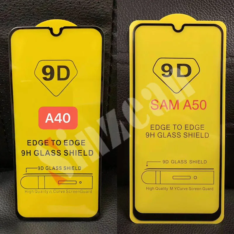 Закаленное стекло 9D с полным покрытием клея 100 шт. для Samsung