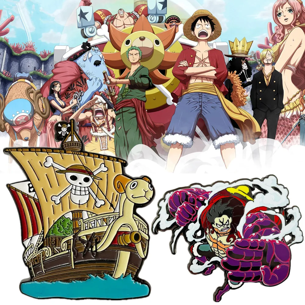 

Monkey D. Luffy Going Merry Cosplay Props Metal Badge Pin Alloy Brooch Accessories