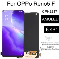 6 43 amoled for oppo reno5 f lcd display screen touch panel digitizer assembly for oppo reno 5f cph2217 display