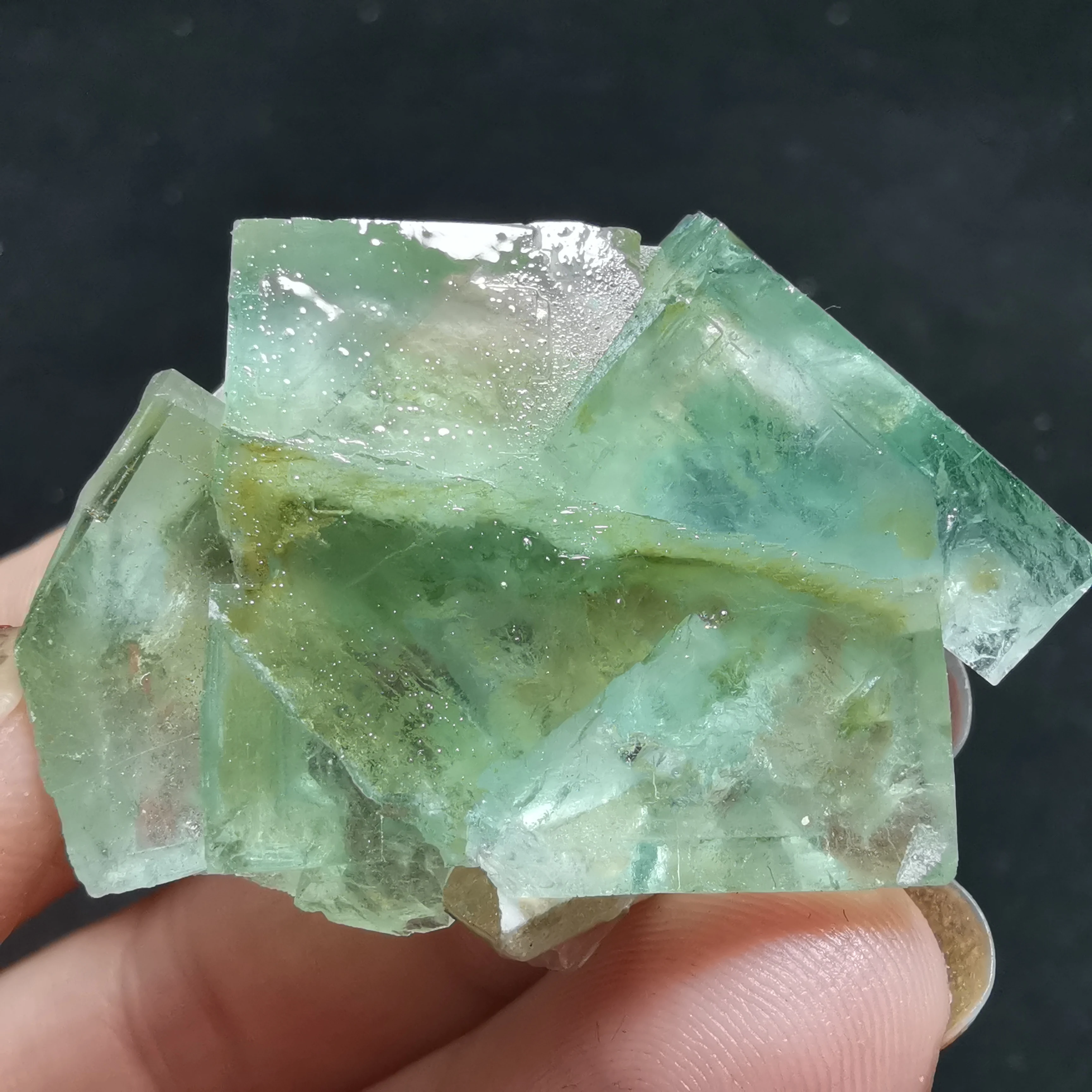 

18gNatural rare green fluorite cluster mineral specimen stone and CRYSTAL HEALING CRYSTAL QUARTZ GEM