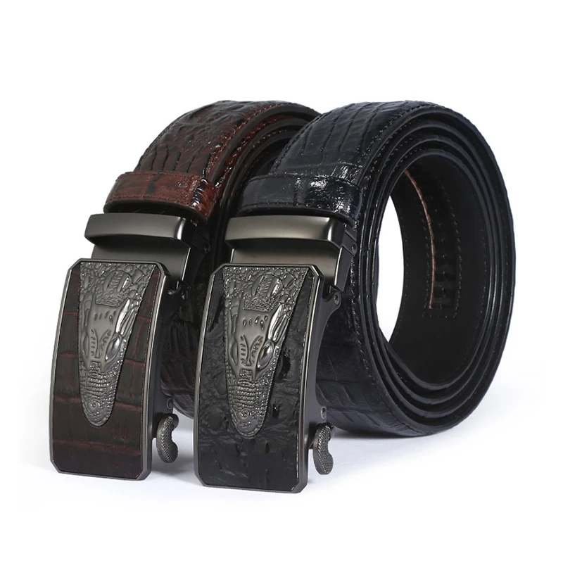Men Belt Male Genuine Leather Belt Men Strap Belts Automatic Buckle Black Coffee Men's Belts Cummerbunds Cinturon Hombre