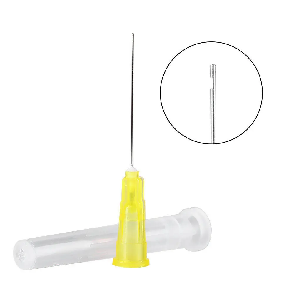 

Dental Endo Irrigation Needle Disposable Syringe Tips 30GA Yellow One Side Hole Endodontic Lab Tools