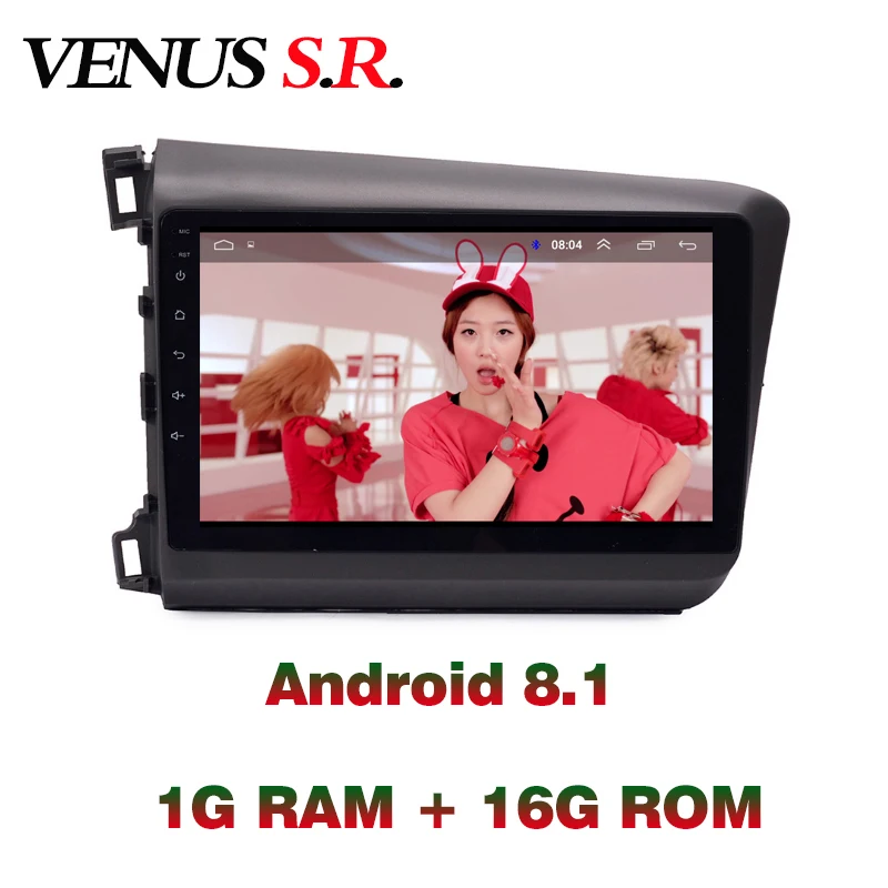 Автомобильный dvd-плеер VenusSR на Android 8 1 2.5D для Honda civic 2012-2015 мультимедийное головное