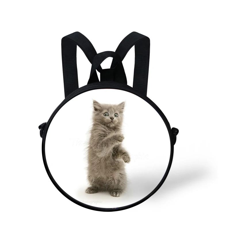 ELVISWORDS Женская круглая сумка для часов Мини Круглая через плечо с принтом милого