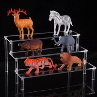three tier acrylic detachable ladder frame perfume jewelry display rack transparent ladder shelf store display with plastic film